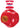 A red translucent Kong Jumbler dog toy with a handle, shown with its retail hang tag on a plain white background.