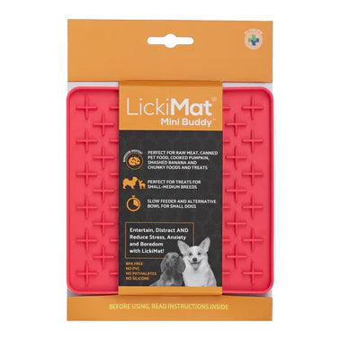 Lickimat Classic Mini Buddy pink, Lickimats for dogs, Enchriemnt dog toys, Pet Essentials Warehouse