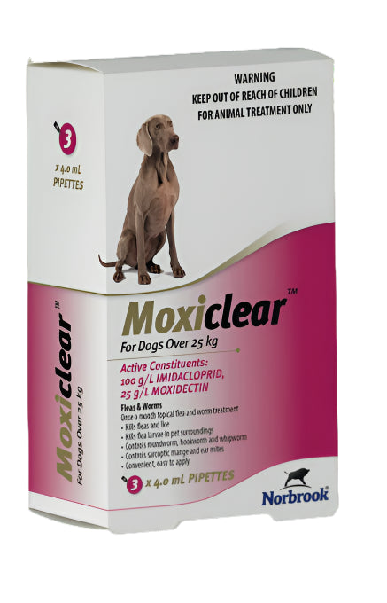 Moxiclear Flea & Worm Treatment for Dogs, Large moxiclear for pets, Large dog flea and worm, pet essentials Warehouse
