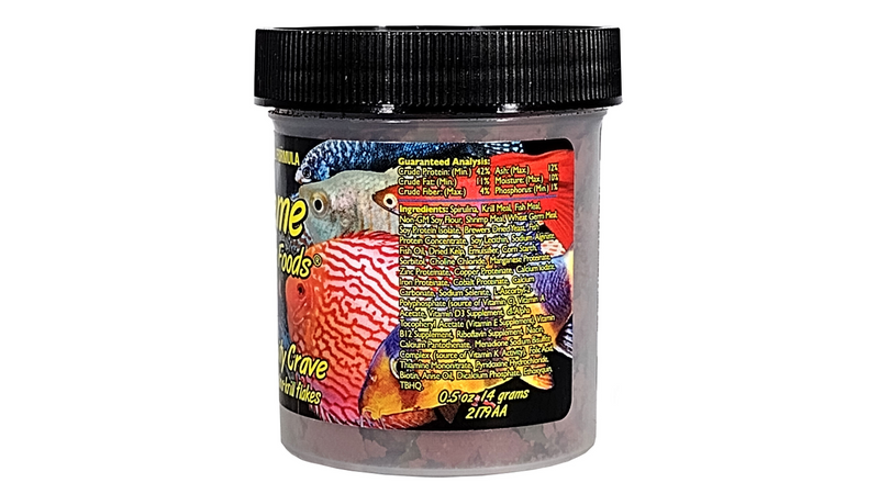 Xtreme Community Crave Flakes 14g ingredients, Pet Essentials Warehouse, Xtreme Tropical Fish Flakes