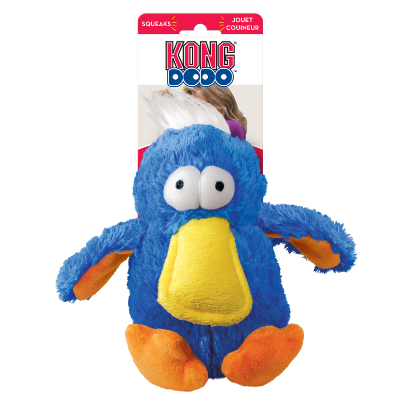 Kong Dodo The Bird Plush Squeaker, kong plush toys, pet essentials warehouse