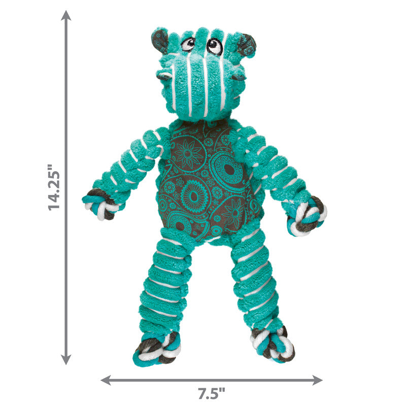 Kong Floppy Knots Hippo Medium Large size dimension, pet essentials warehouse