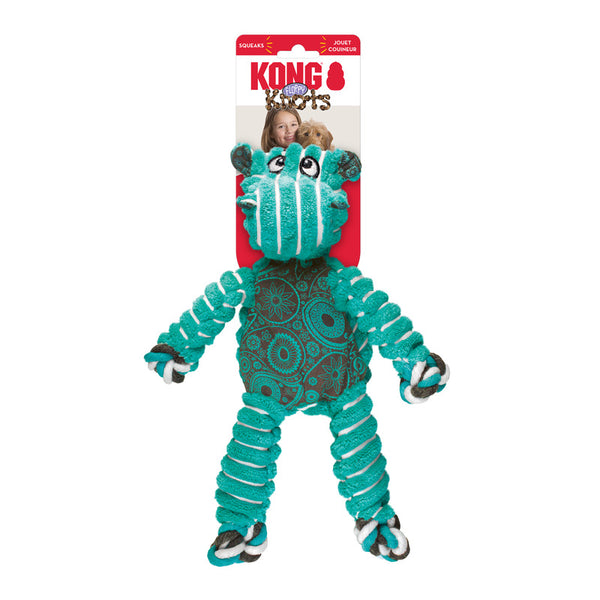 Kong Floppy Knots Hippo Dog Toy, Kong Plush Dog Toys, Pet Essentials Warehouse