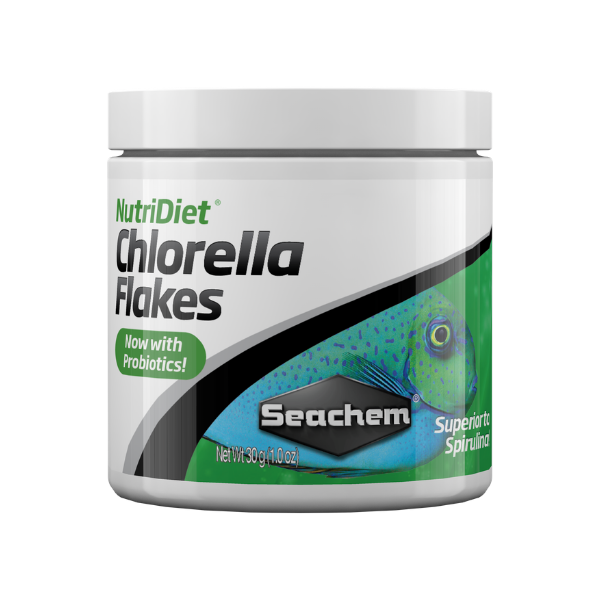 NutriDiet Chlorella Flakes with/ Probiotics, Clorella fish food, seachem fish food, Pet Essentials Warehouse
