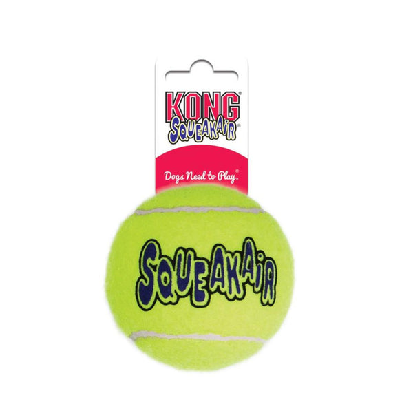 Kong SqueakAir Tennis Ball Dog Toy medium, kong toys nz, kong puppy ball toy, pet essentials warehouse