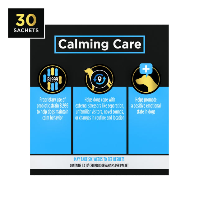 PRO PLAN Veterinary Diet Calming Care Canine Probiotic Supplement, Calming care for dogs, Pro plan for dogs, may take 6 weeks to see results, Pet Essentials Warehouse 