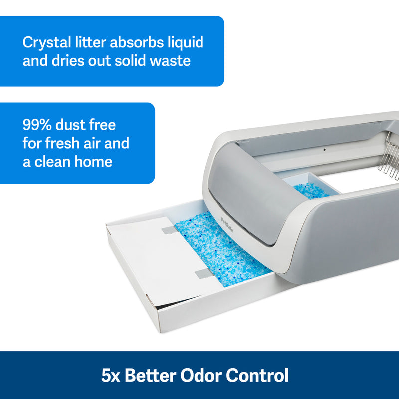 Petsafe ScoopFree Disposable Crystal Litter Replacement Tray installation