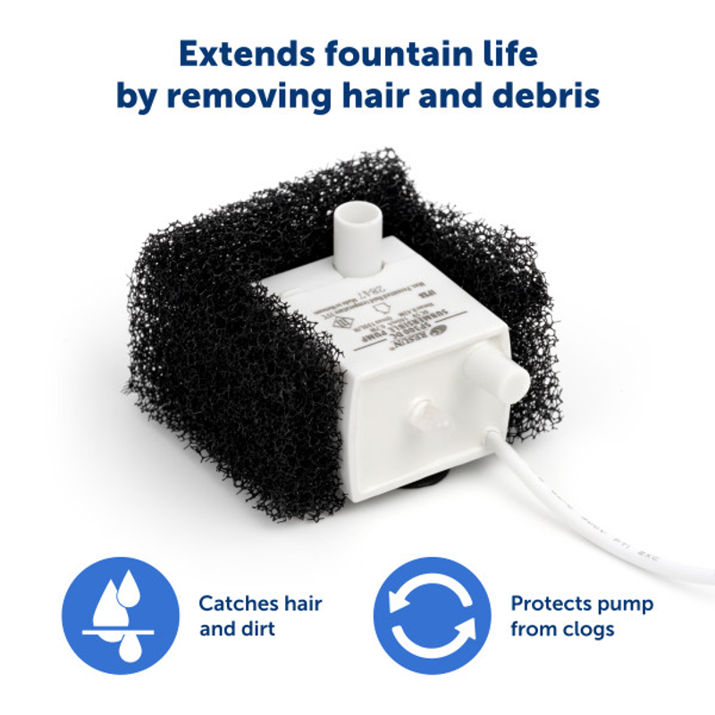 PetSafe Foam Filter Black for Viva Fountains, Extender is filter, Pet Essentials Warehouse
