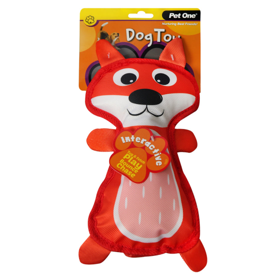 Pet One Fox With Squeaker Dog Toy, toys for dogs, dog toys, pet one puppy toys, puppy toys, Pet Essentials warehouse