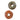 Two ceramic donuts, one green and one brown, on a white background, Pet One Small Animal Treat Donut, small animal treats