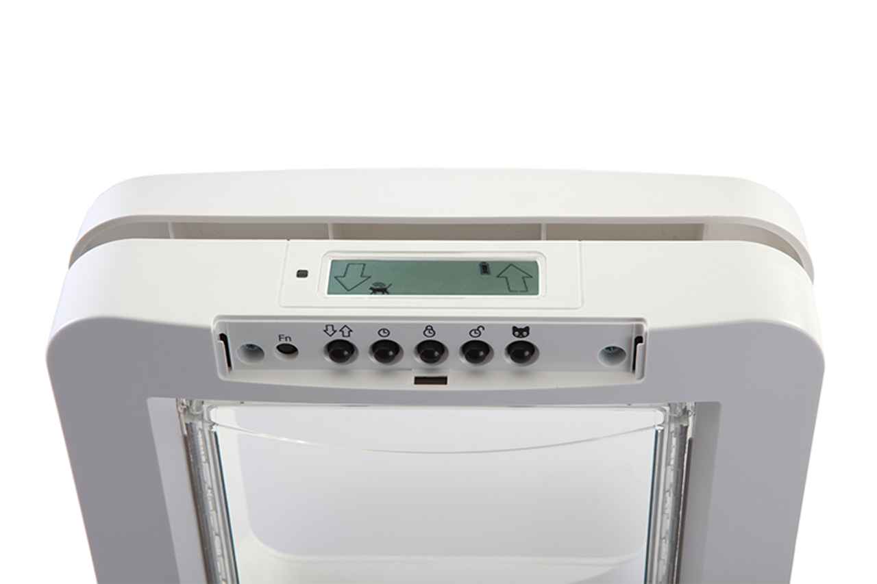 SureFlap Microchip Connect wifi control, control panel on the door, pet essentials warehouse