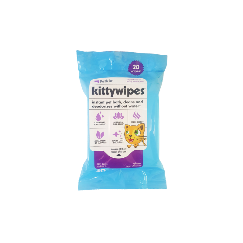 Petkin Kitty Wipes, Wipes for cats, cat wipes, Pet Essentials Warehouse
