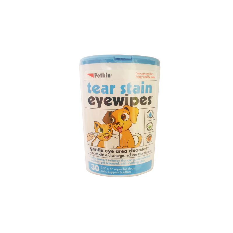 Petkin Tear Stain Eye Wipes, Wipes for dogs, Eye wipes for pets, Pet Essentials Warehouse