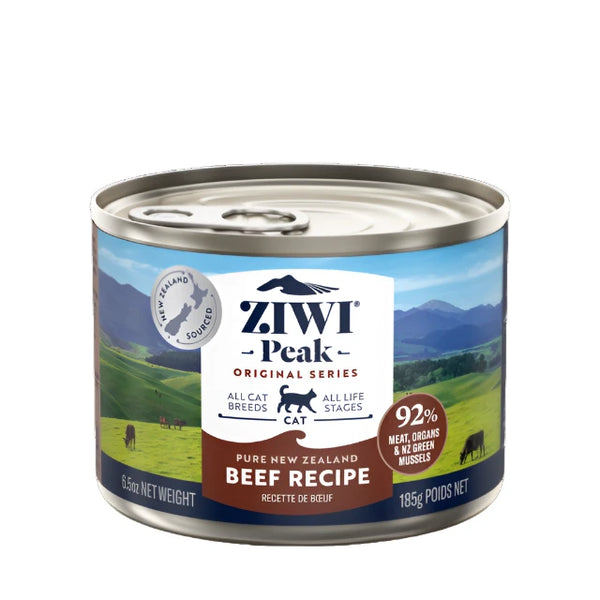 Ziwi Peak Beef Wet Cat Food, Cat wet food, all breeds and life stages, Beef cat wet fod, Newzealand made cat food, Pet Essentials Warehouse