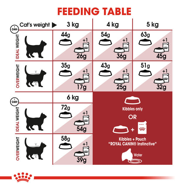 Royal Canin Fit 32 Dry Cat Food feeding guide, pet essentials warehouse