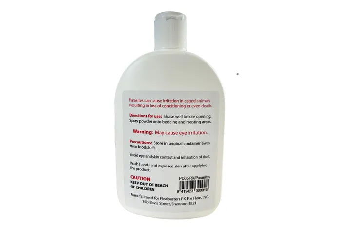 RX for Parasites, Back of bottle, Barcode, Pet Essentials Warehouse