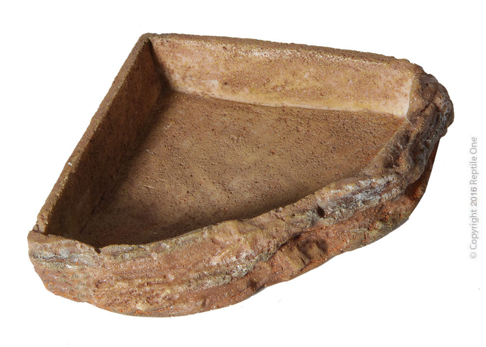 Reptile One Corner Bowl Small, Lizard Feeding Bowl, Pet Essentials Warehouse
