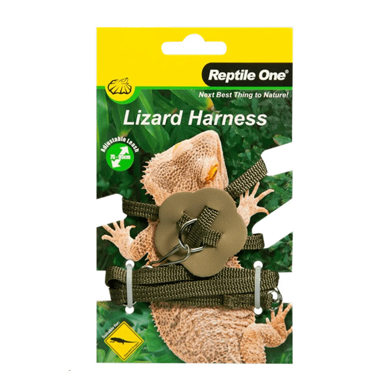 Reptile One Lizard Harness & Lead Adjustable, reptile one logo, bearded dragon with harness, pet essentials warehouse