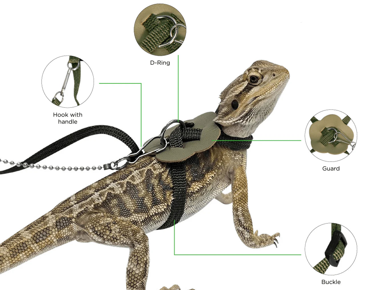 Reptile One Lizard Harness & Lead Adjustable wearing harness, pet essentials warehouse, pet essentials hastings