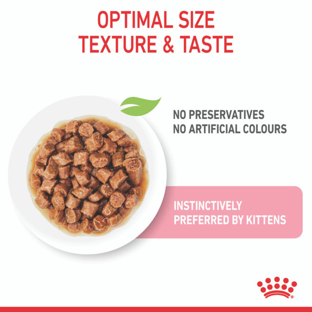 Royal Canin Instinctive Kitten Chunks in Gravy, Kitten Food, Gravy Kitten Food, Royal Canin Kitten, Stage 3 Kitten wet food, Pet Essentials Warehouse