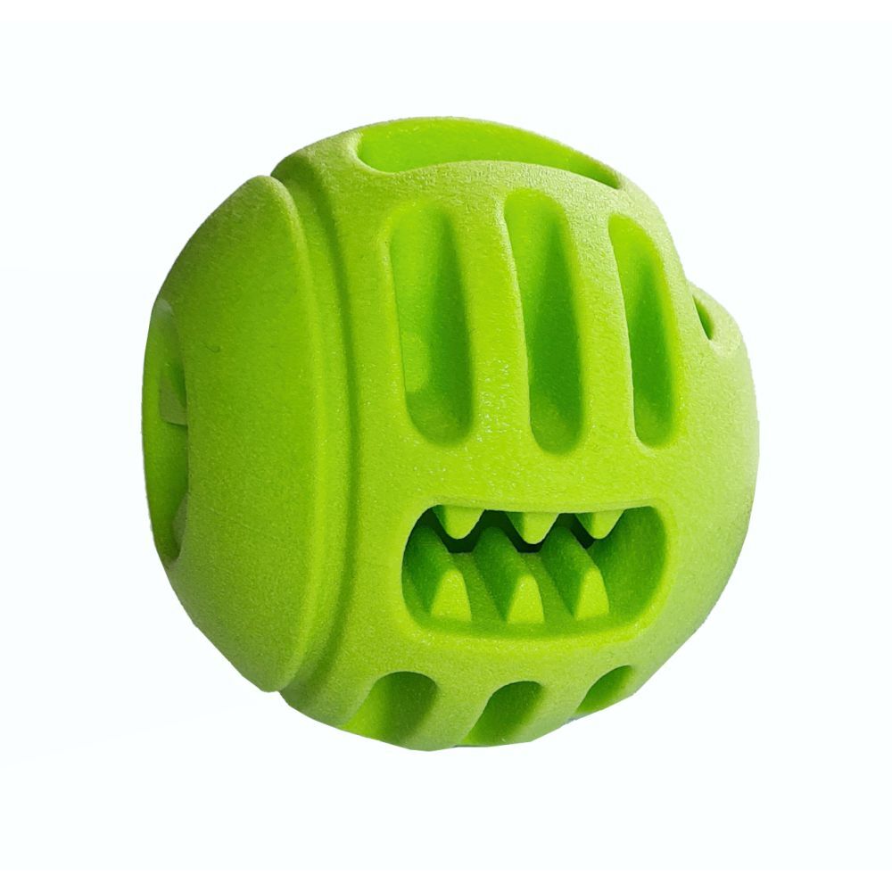 Ruff Play Foam Treat Ball Dog Toy green, enrichment dog toys, pet essentials warehouse