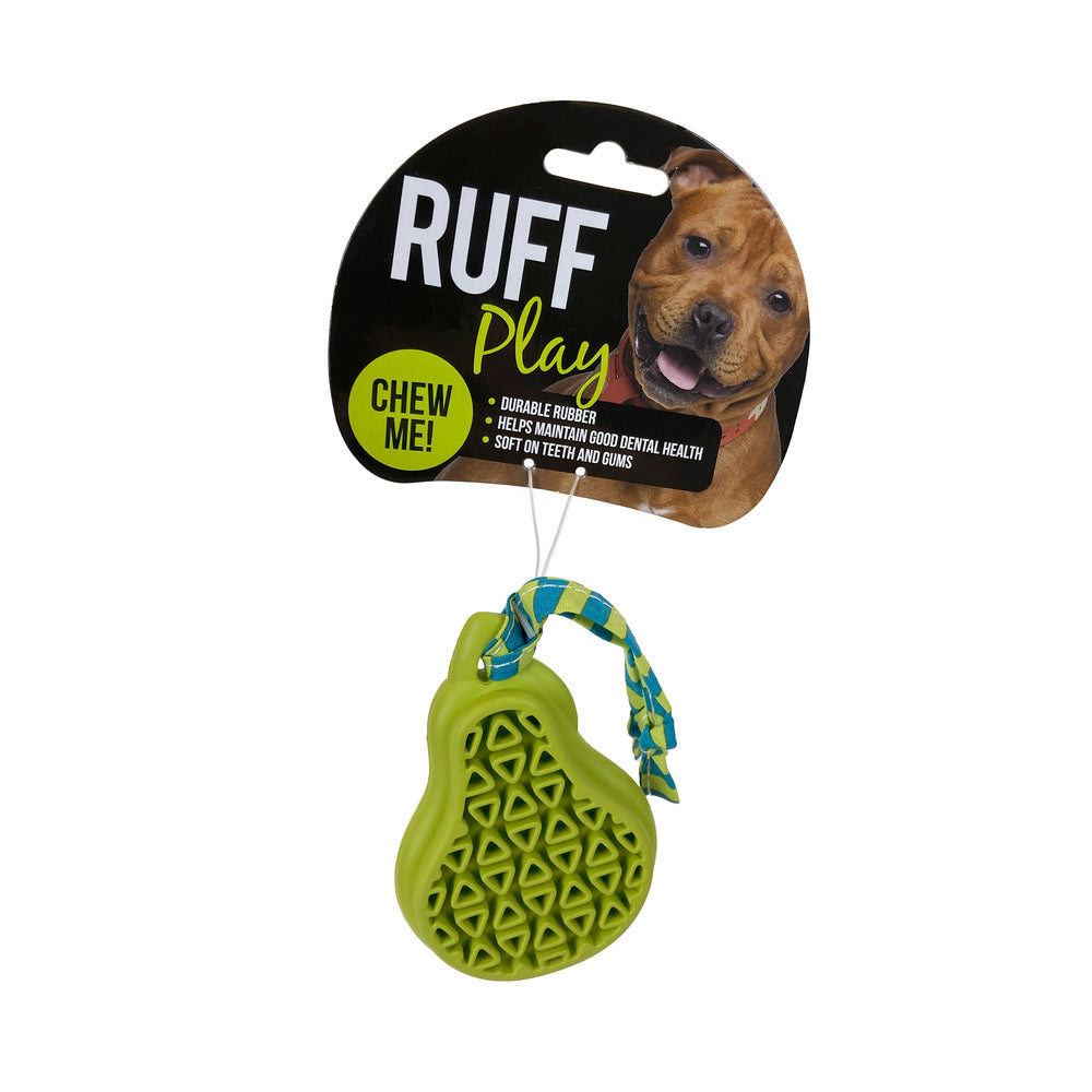 Play Ruff Dog Ruff Play Rubber Dental Pear Dog Toy - Pet Essentials Warehouse