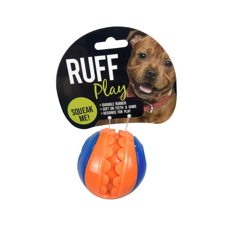 Play Ruff Dog Ruff Play Squeaky Teeth Dog Ball - Pet Essentials Warehouse