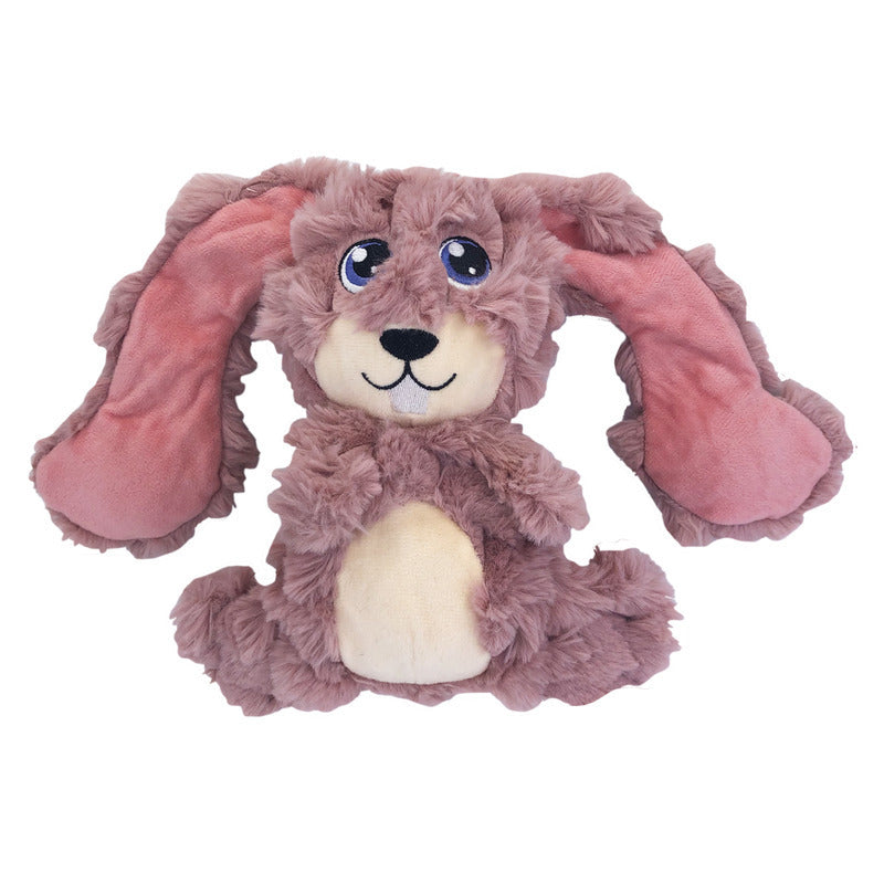 Kong Scrumplez Tug Squeaker Pink Bunny plush dog toy, Pet Essentials Warehouse