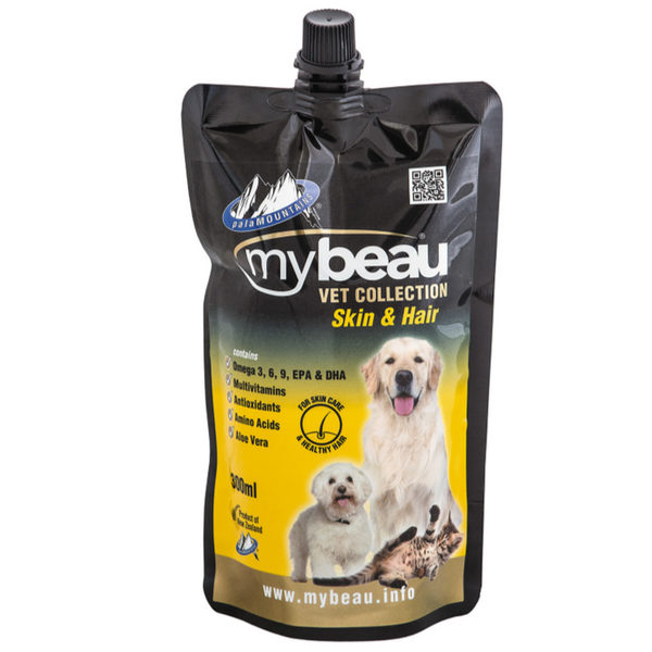 My Beau Skin & Hair Supplements, Skin and Hair supplement for pets, helps with skin and coats in dogs, skin care in dogs, Pet Essentials Warehouse