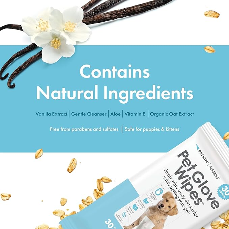Petkin Pet Glove Wipes