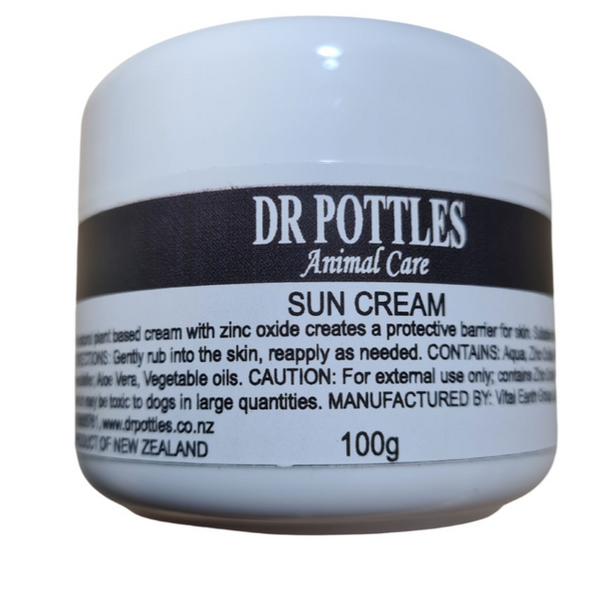 Dr Pottles Animalcare Sun Cream, sun cream for pets, Dr Pottle, nz made, New Zealand made, Pet Essentials Warehouse