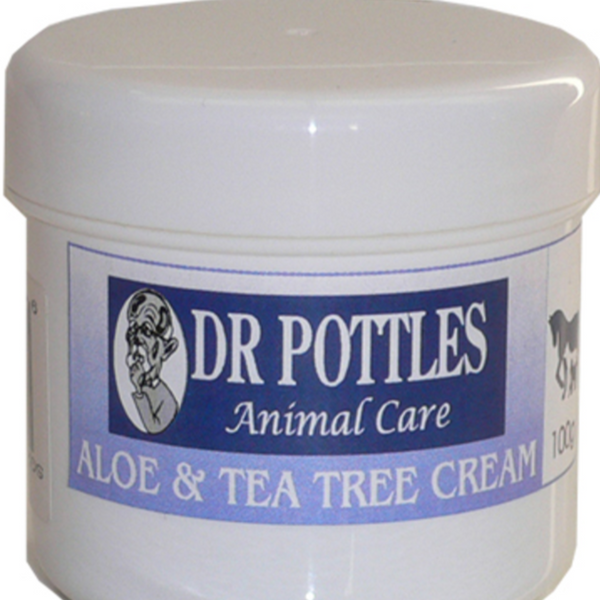 Dr Pottles Aloe & Tea Tree Healing Cream, Aloe and Tea Tree cram for pets, skin infections cram for pets, Nz Made, New Zealand made pet products, Pet Essentials Warehouse