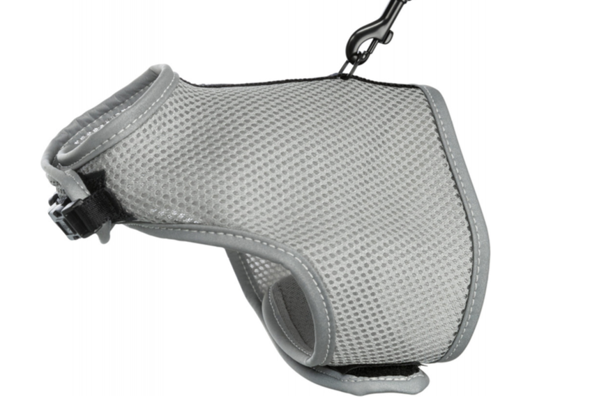 Trixie Soft Harness For Cats, Soft cat hareness, harness and lead set for cats, Pet Essentials Warehouse, Grey cat harness