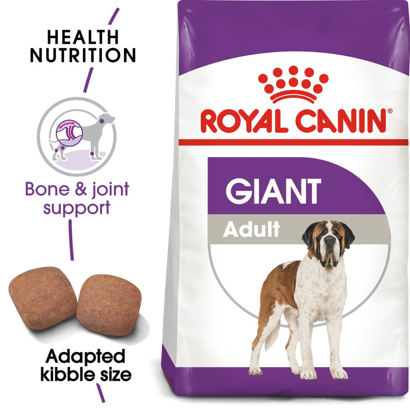 Royal Canin Giant Adult Dry with kibble size, pet essentials warehouse, royal canin giant 15kg bag