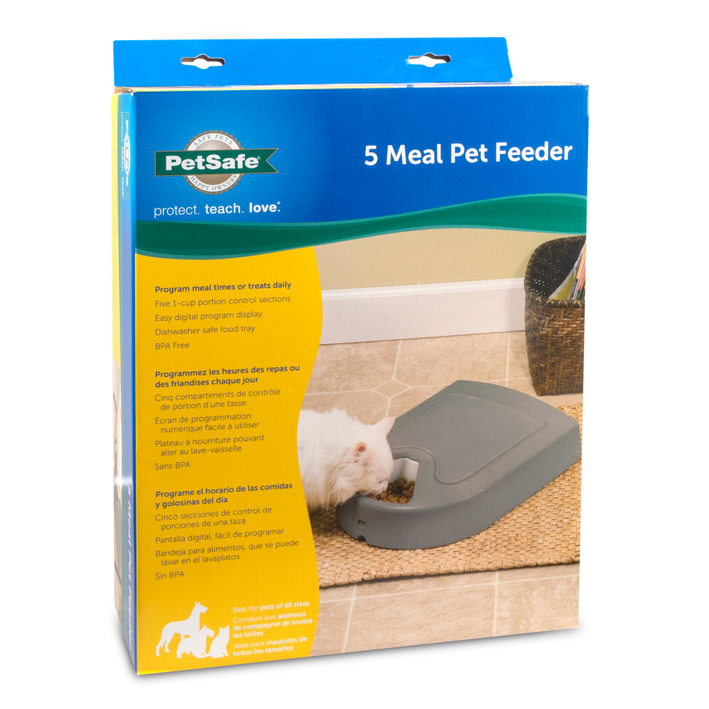 Petsafe Eatwell 5 Meal Pet Feeder, Auto feeder, Cat and Dog Feeder, Five Meal Feeder, Pet Essentials Warheouse