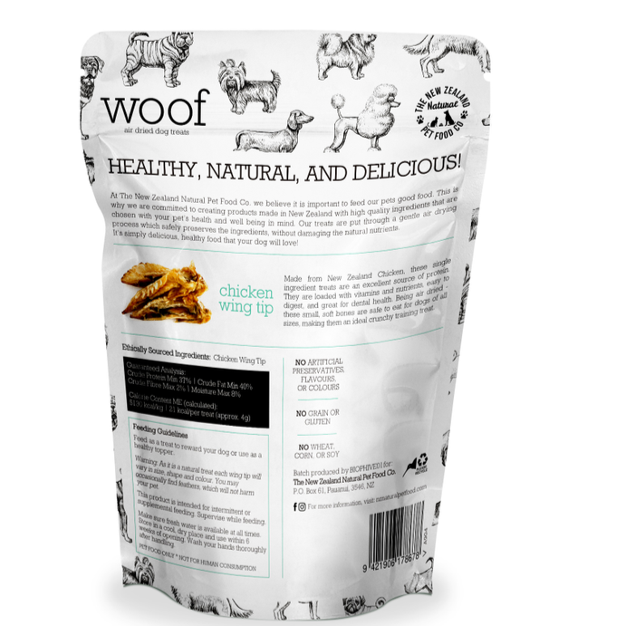 Woof Chicken Wigs, woof dog treat, chicken wig for dogs, Pet Essentials Warehouse