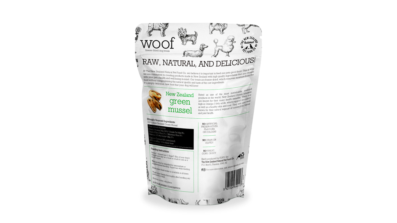 Woof Green Lipped Mussels