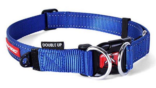 EzyDog Double Up Collar Blue, Blue dog collar, pet essentials warehouse