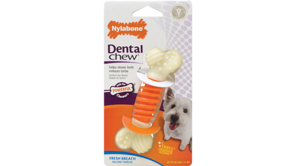Nylabone Power Chew Dental Pro Action Bone Dog Toy, Strong dog chew, Dental dog chew small dogs