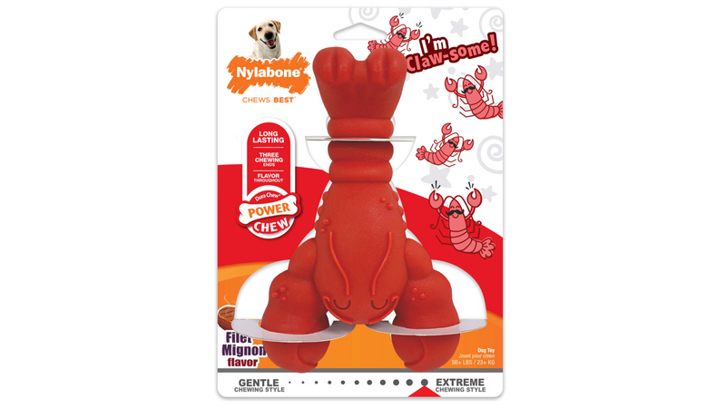 Nylabone Power Chew Lobster Dog Toy, Large Dog Chew Toy, Power Chew toy, Pet Essentials Warehouse