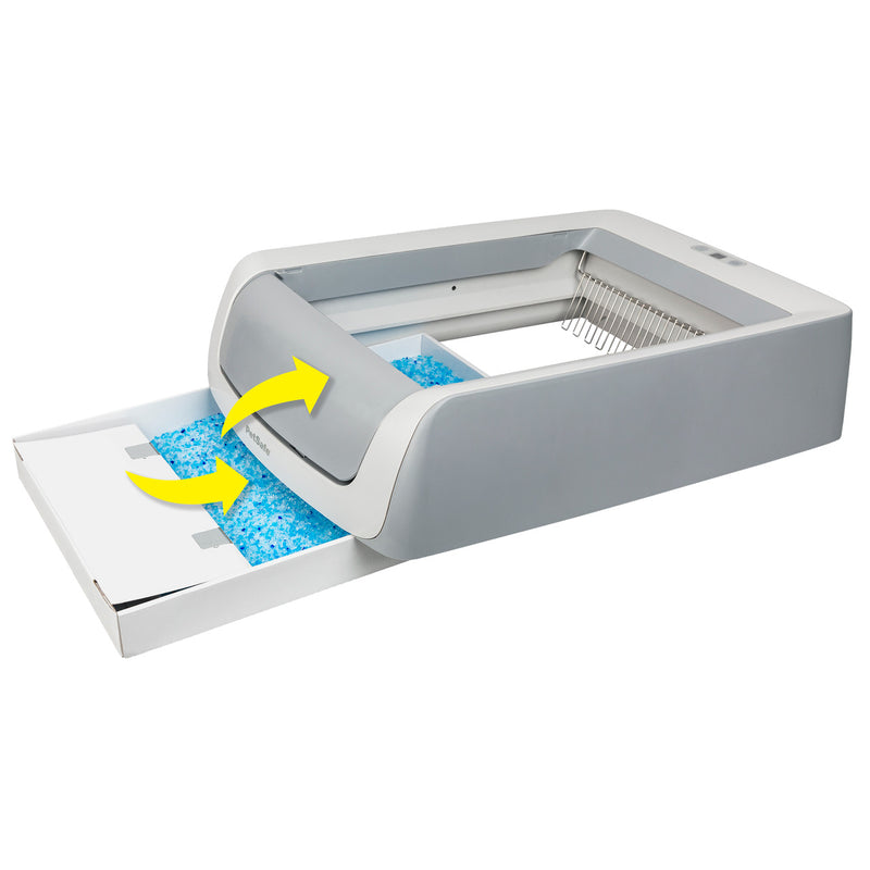 replacement tray installation on Petsafe Scoopfree 2nd Generation Self Cleaning Litter Box,