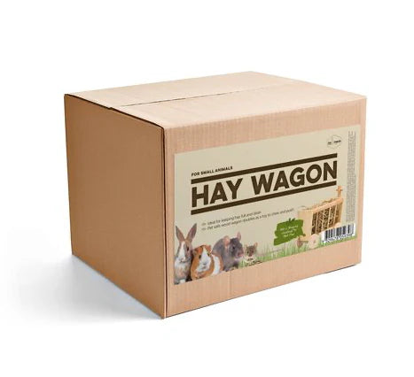 Pipsqueak Hay Feeder Wooden Wagon, Box for hay feeder, Pet Essentials Warehouse