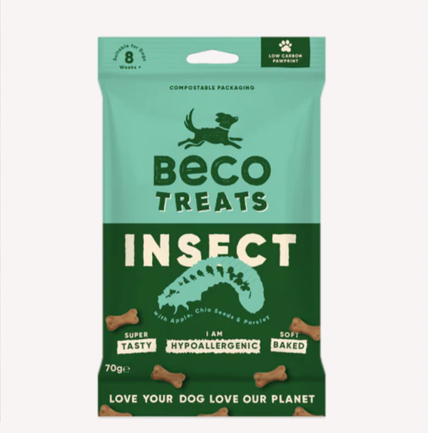 Beco Dog Treats Insect, 70g, Hypoallergenic dog treats, Insect dog treat, Pet Essentials Warehouse