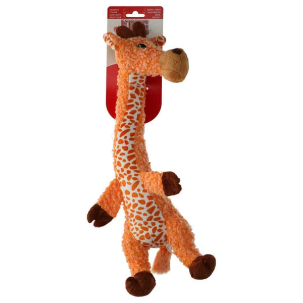 Kong Shakers Luvs Giraffe orange colour, pet essentials warehouse, kong plush dog toys