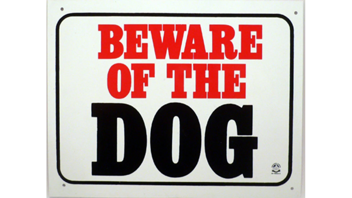Sign Beware Of The Dog, Sign for pets, Beware of the dog sign, pet Essentials Warehouse