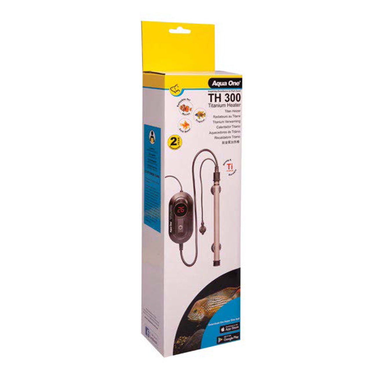 aqua one TH 300 TITANIUM HEATER 300W, aqua one heater with external controller, pet essentials warehouse