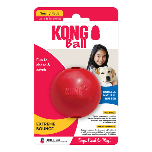 Kong Ball Dog Toy small, kong classic red dog ball toy, pet essentials warehouse