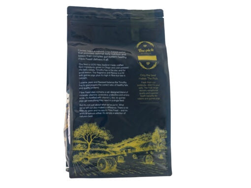 Topflite The Pick – Fibre Feast for Guinea Pigs, Back of bag, Pet Essentials Warehouse