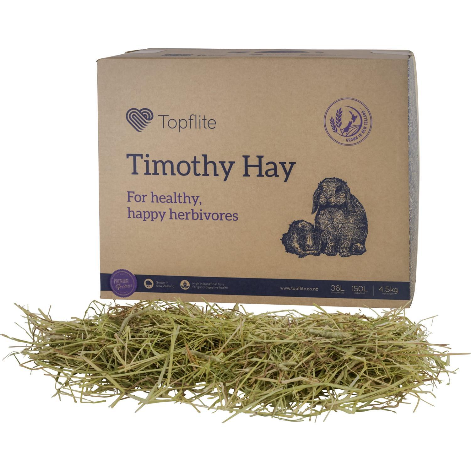 Topflite Timothy Hay 4.5kg box, Hay for small pets , Pet Essentials Warehouse