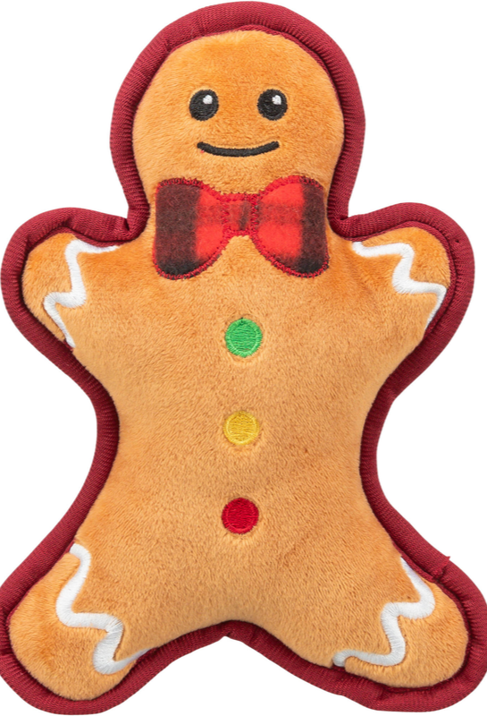 Trixie Christmas Plush Gingerbread Dog Toy, Toys for dogs, Pet Essentials Warehouse